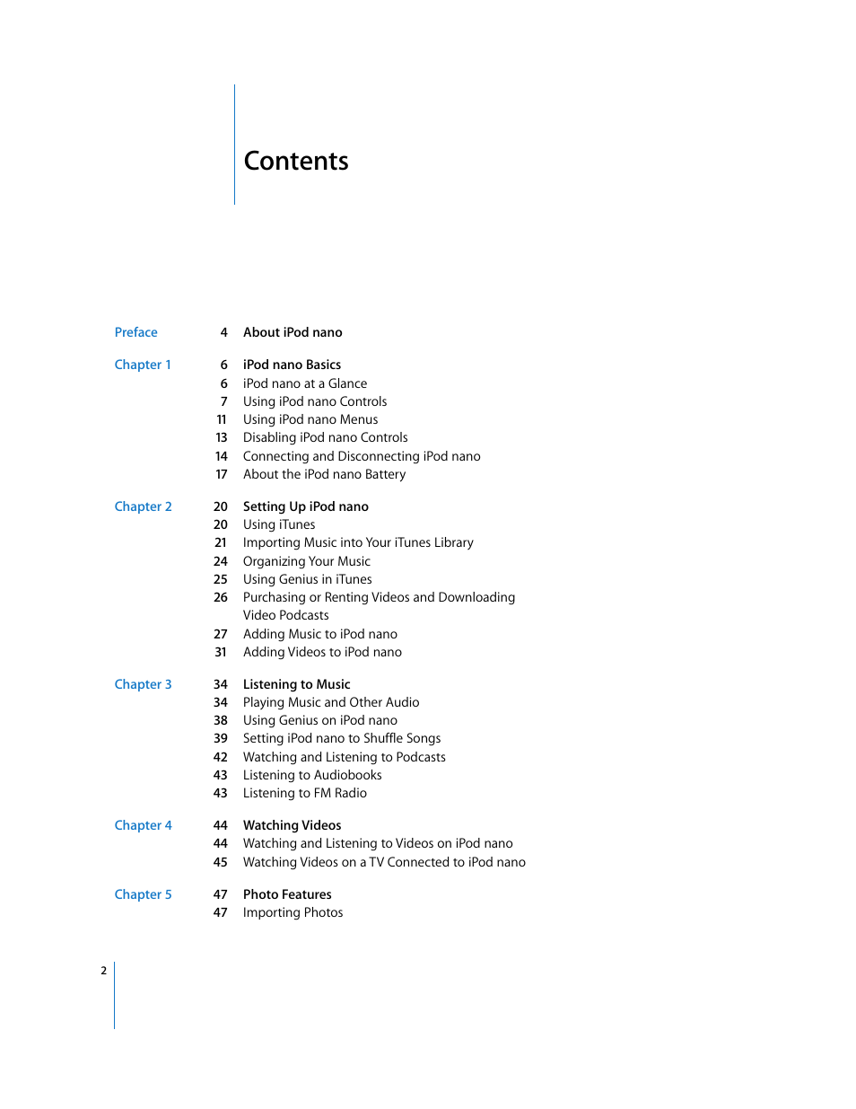 Apple iPod nano User Manual | Page 2 / 80