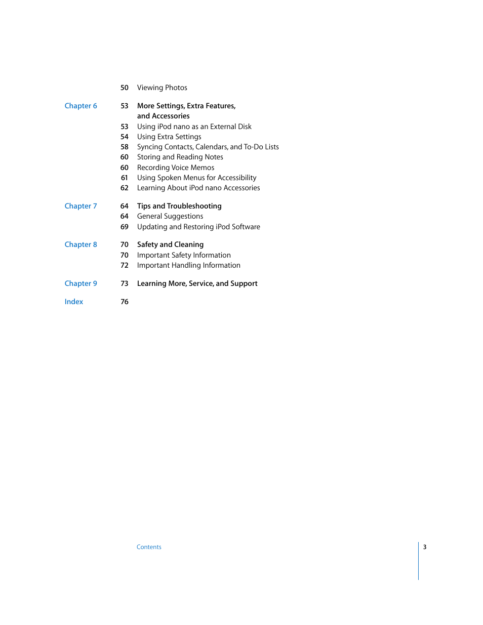 Apple iPod nano User Manual | Page 3 / 80