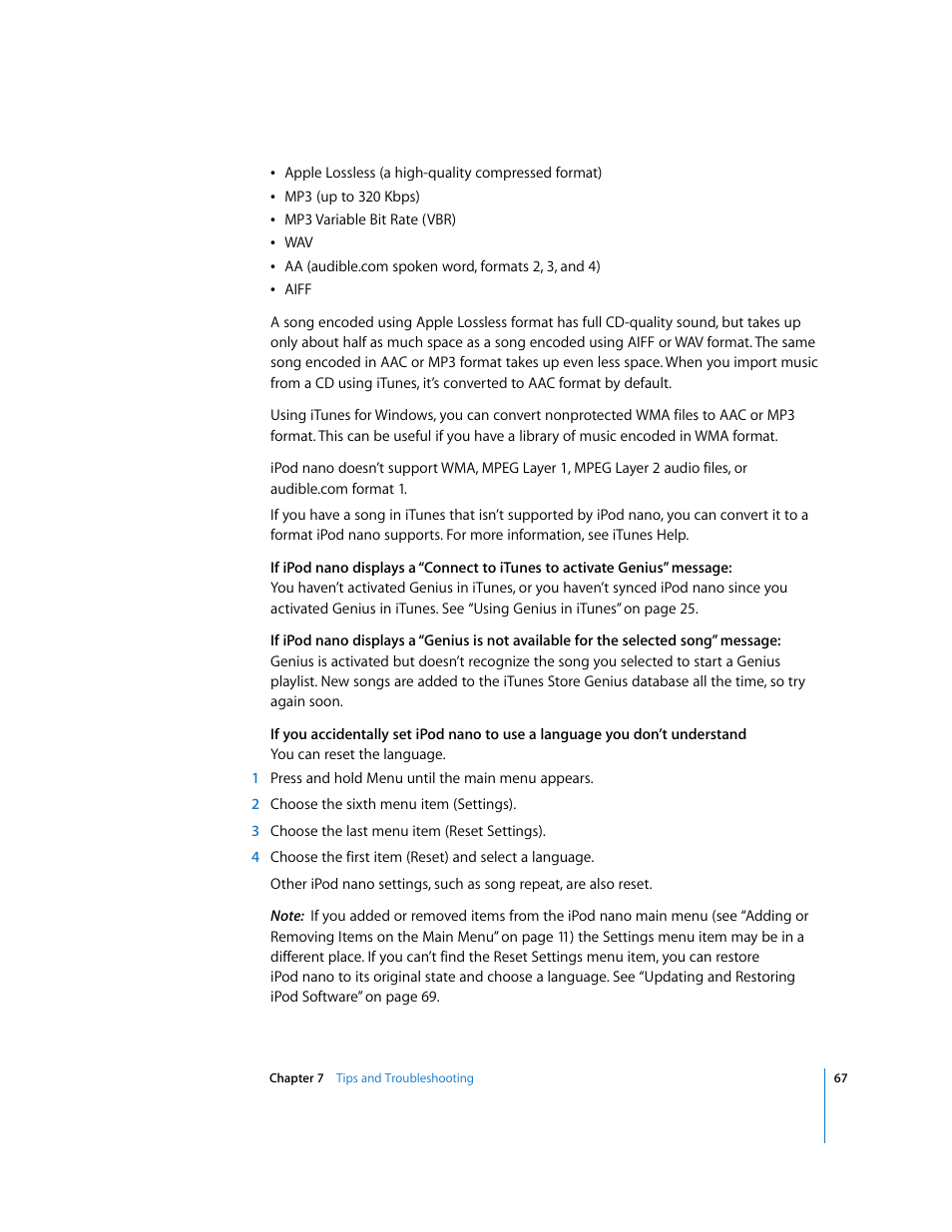 Apple iPod nano User Manual | Page 67 / 80