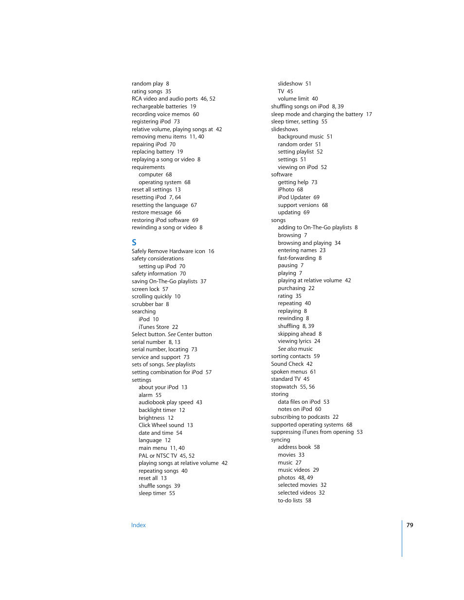 Apple iPod nano User Manual | Page 79 / 80