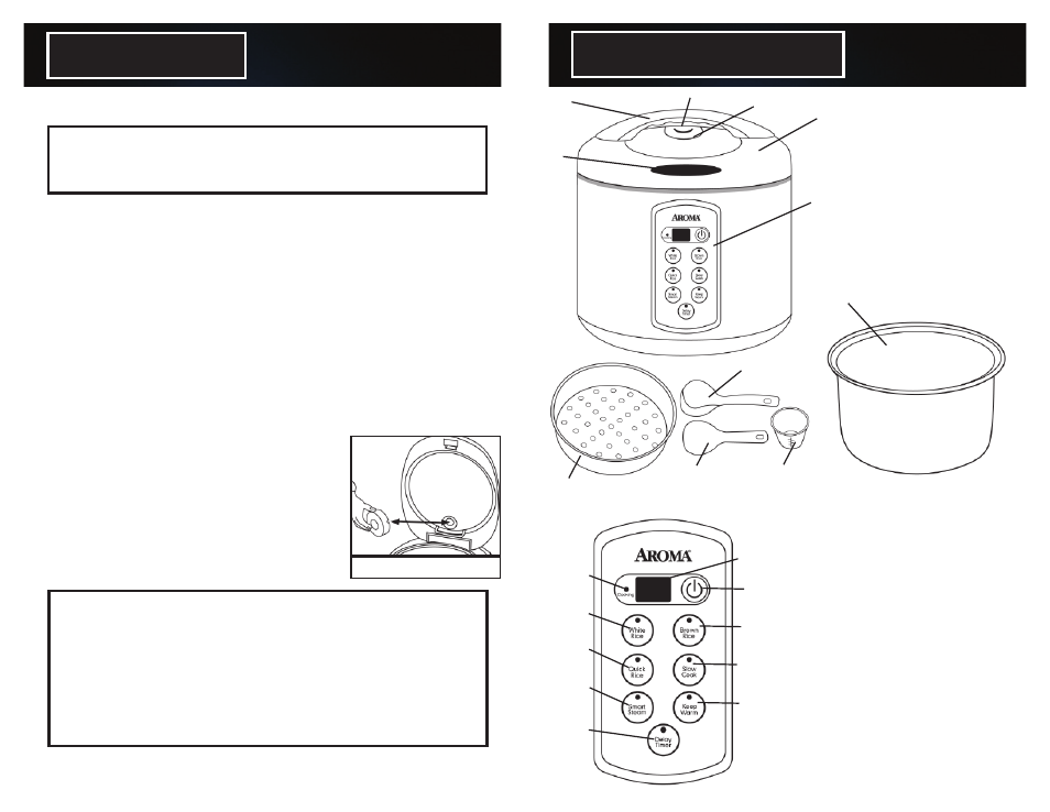 How to clean, Parts identification | Aroma Housewares ARC-2000 User Manual | Page 5 / 10