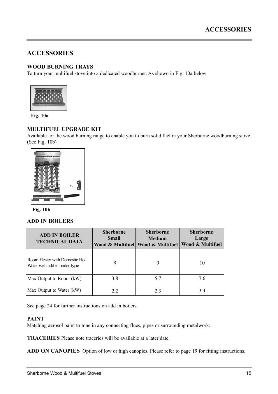 Accessories | Aarrow Fires Sherborne Wood & Multifuel Stoves User Manual | Page 15 / 32