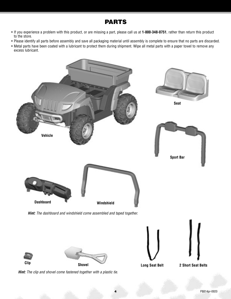 Parts | Arctic Cat MONSTER TRACTION P8814 User Manual | Page 4 / 25