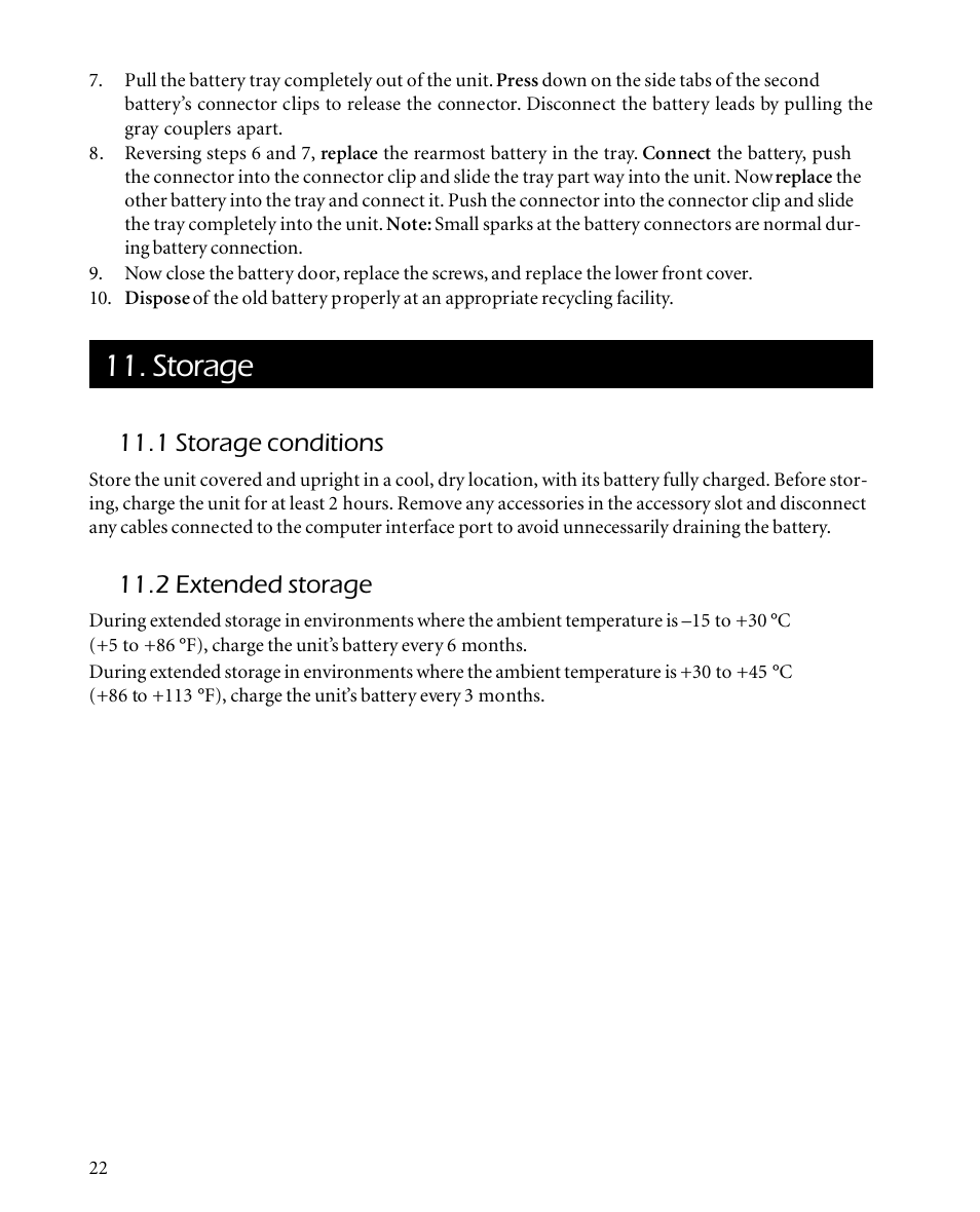 Storage, 1 storage conditions, 2 extended storage | APC SMARTUPS Smart-UPS 700 User Manual | Page 26 / 60