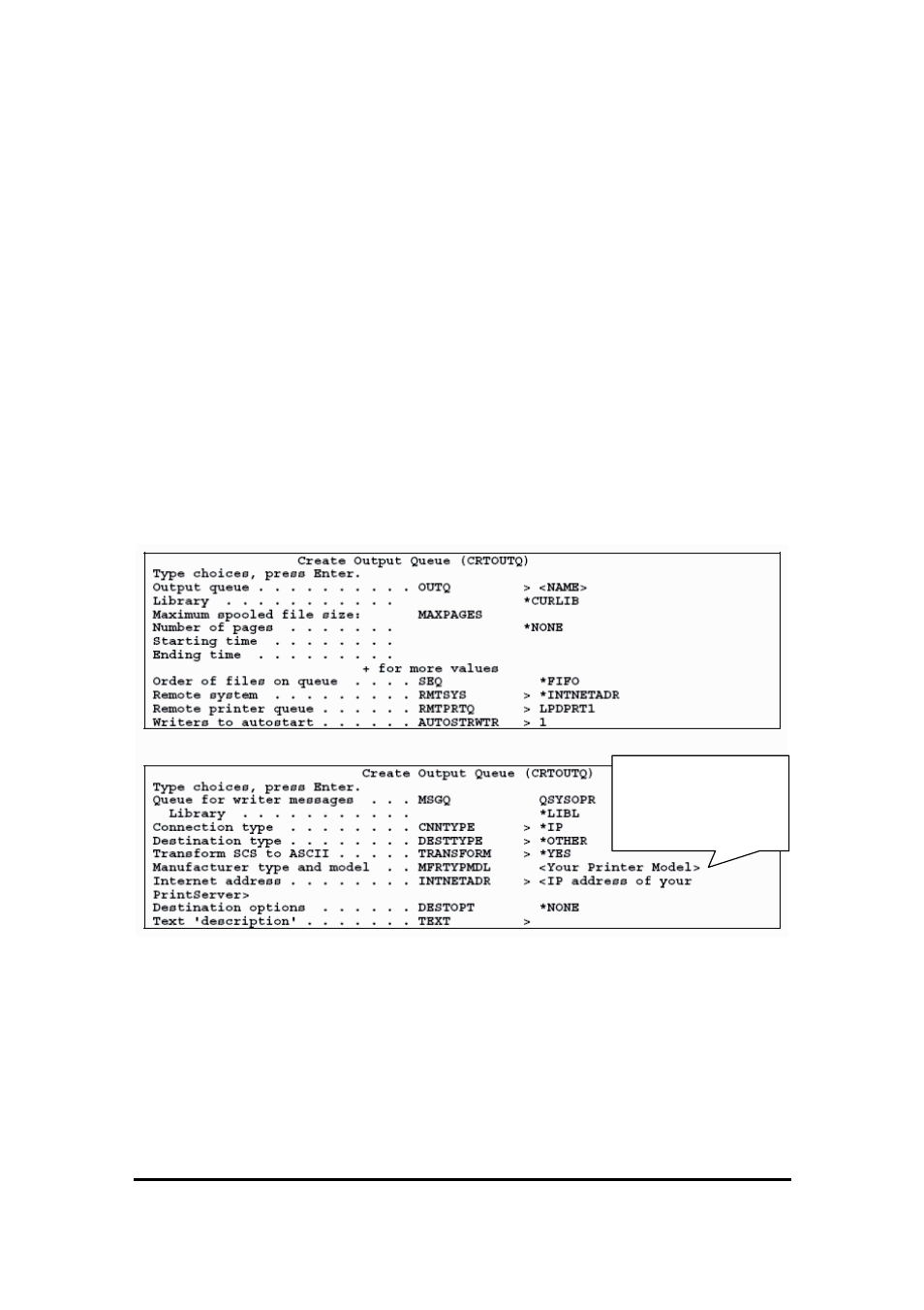 2lpr/lpd printing using tcp/ip | Dascom TallyCom III Set-up Guide for IBM System i/iSeries/AS400 in TCP/IP environments User Manual | Page 4 / 10