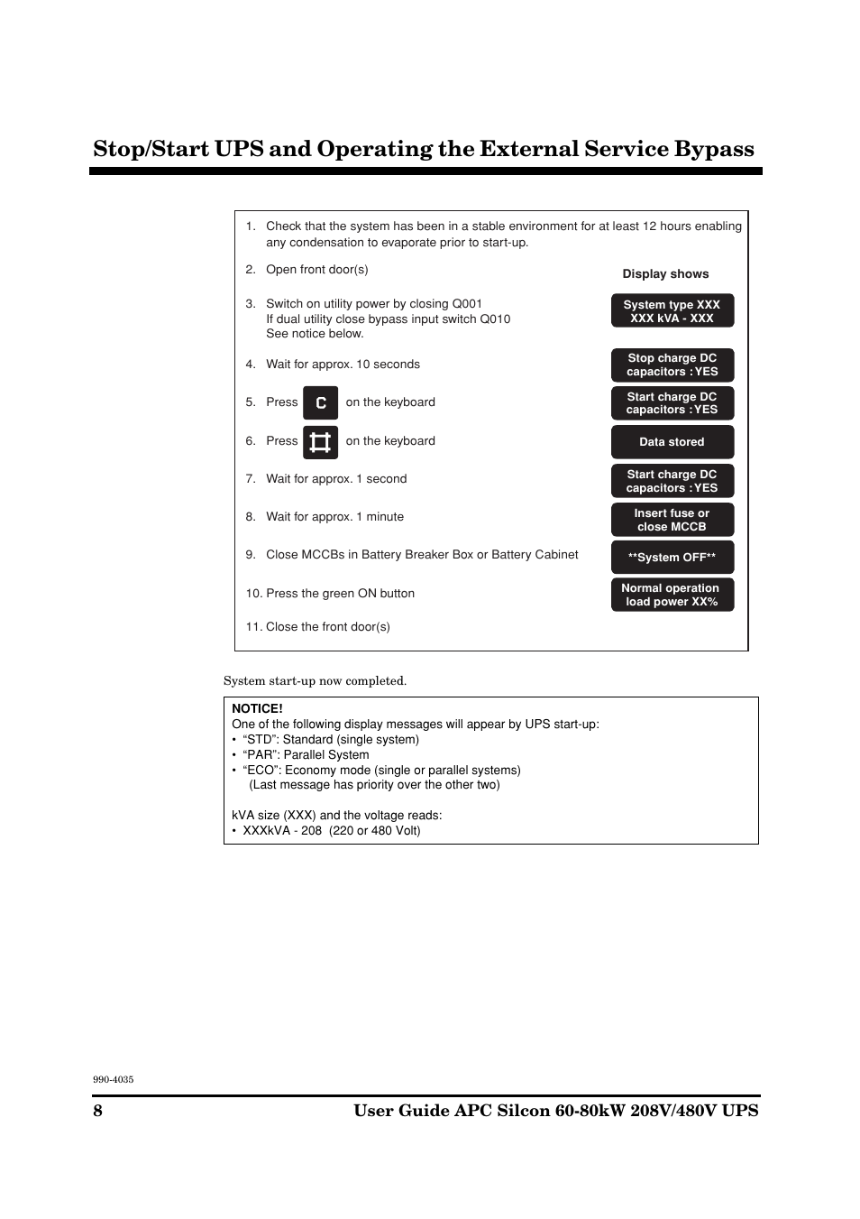 APC SILCON 60-80KW 208/480V UPS User Manual | Page 8 / 34