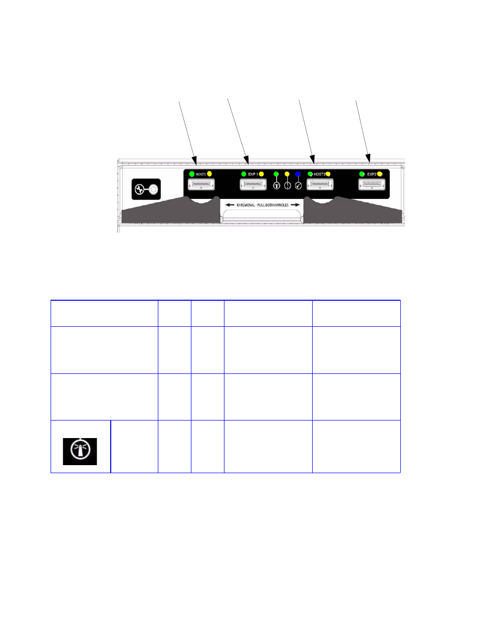 Figure 5-5 i/o module, Table 5-2 i/o module leds, Figure 5–5 | APC SGI 15000 RAID User Manual | Page 113 / 152