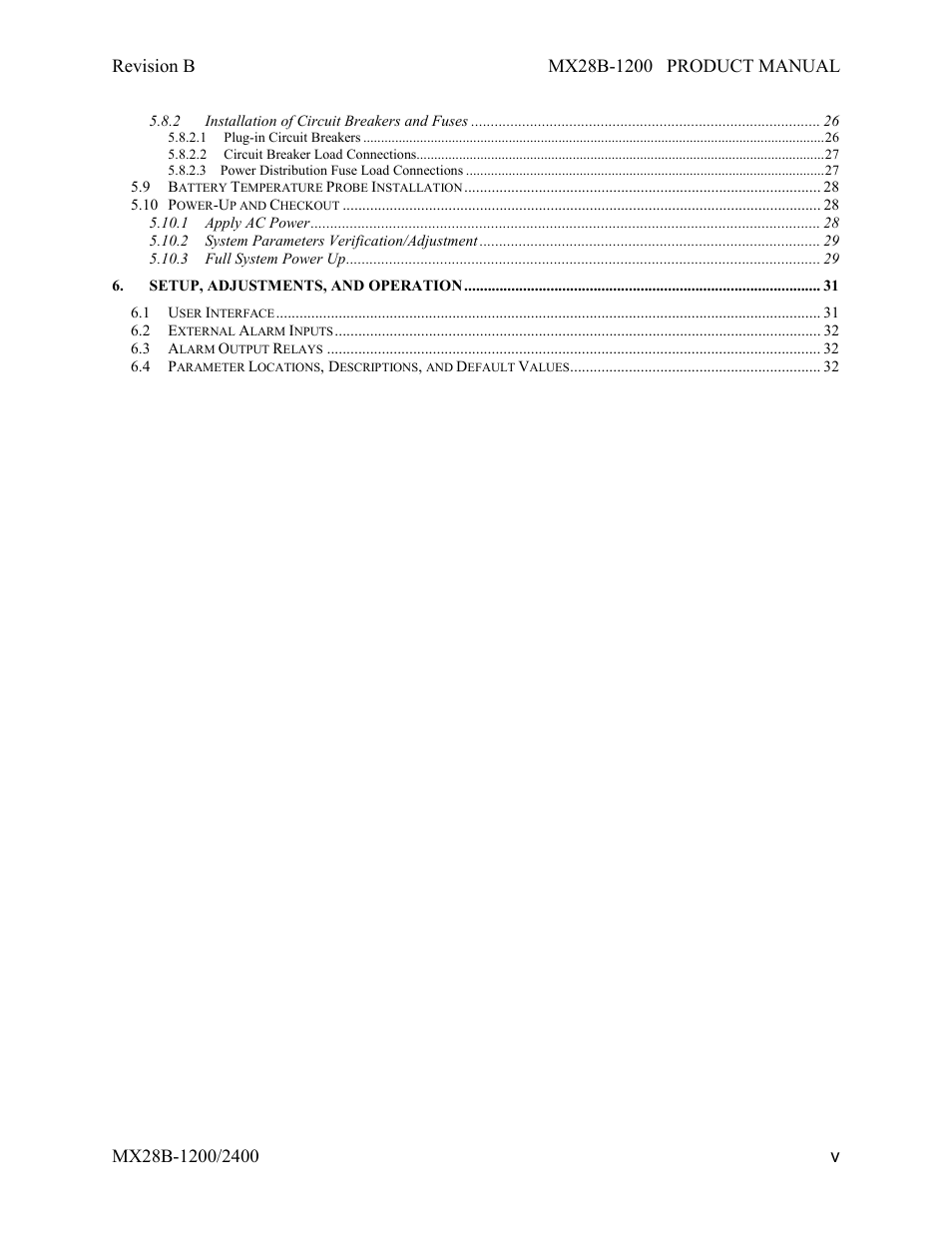 APC DC Power Plant MX28B-1200 User Manual | Page 5 / 54