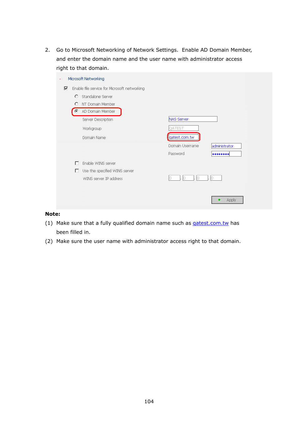 APC Disk On-line Server NAS-2100 User Manual | Page 104 / 112