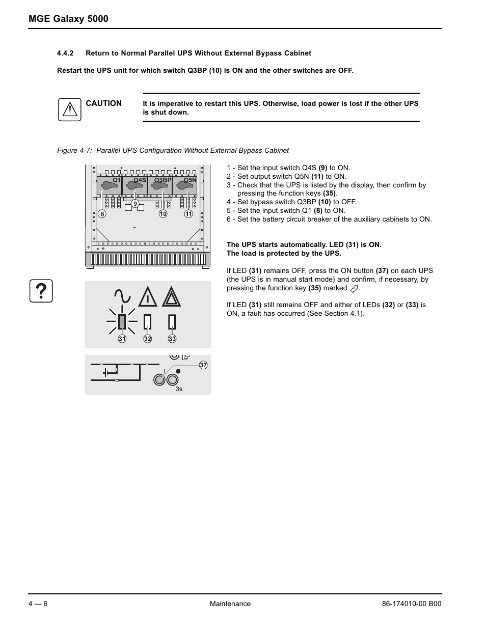 Mge galaxy 5000 | APC MGE GALAXY 5000 40 130KVA User Manual | Page 52 / 76
