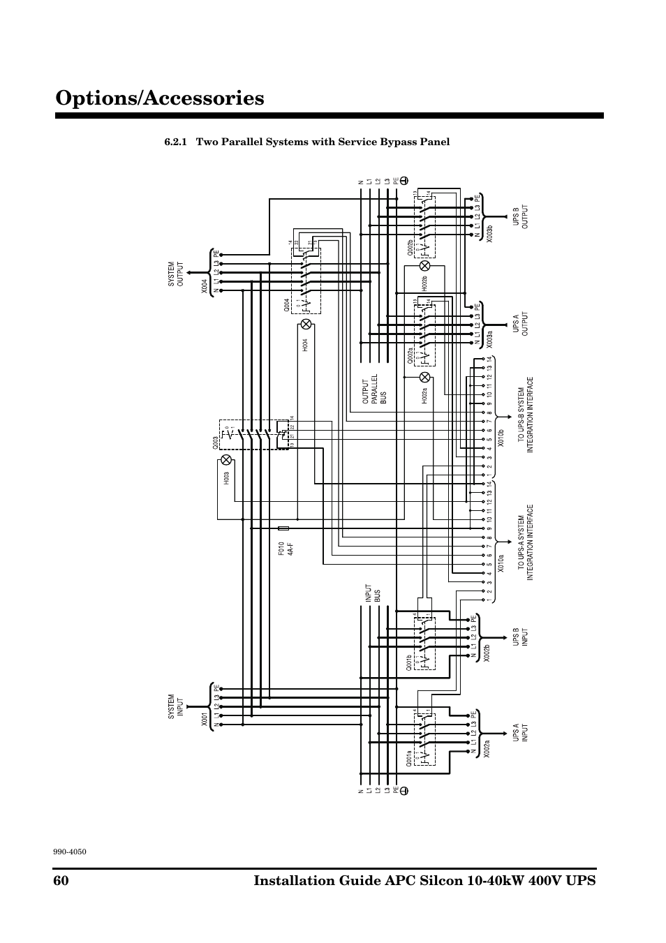 Options/accessories | APC SILCON 10-40KW 400V UPS User Manual | Page 60 / 90