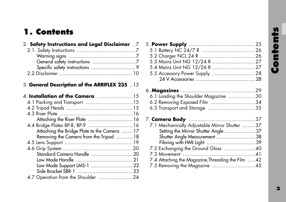 ARRI ARRIFLEX 235 User Manual | Page 3 / 178