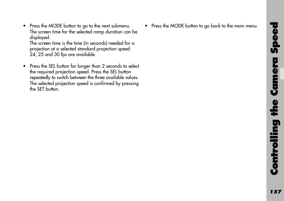 Controlling the camera speed | ARRI WRC-1 User Manual | Page 157 / 196