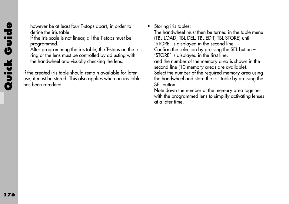 Entering values, Quick guide | ARRI WRC-1 User Manual | Page 176 / 196