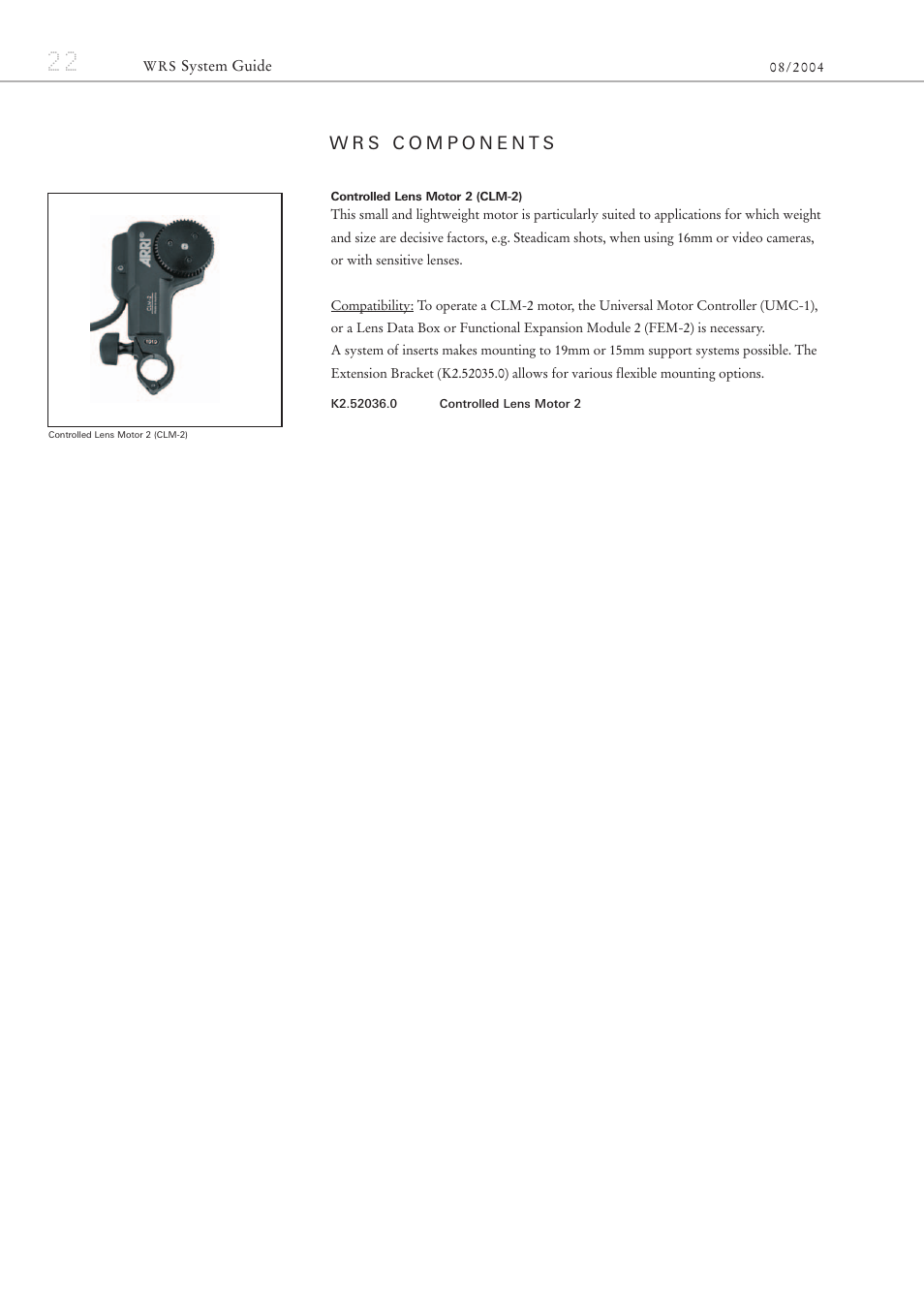 ARRI ARRIFLEX 435 User Manual | Page 22 / 32