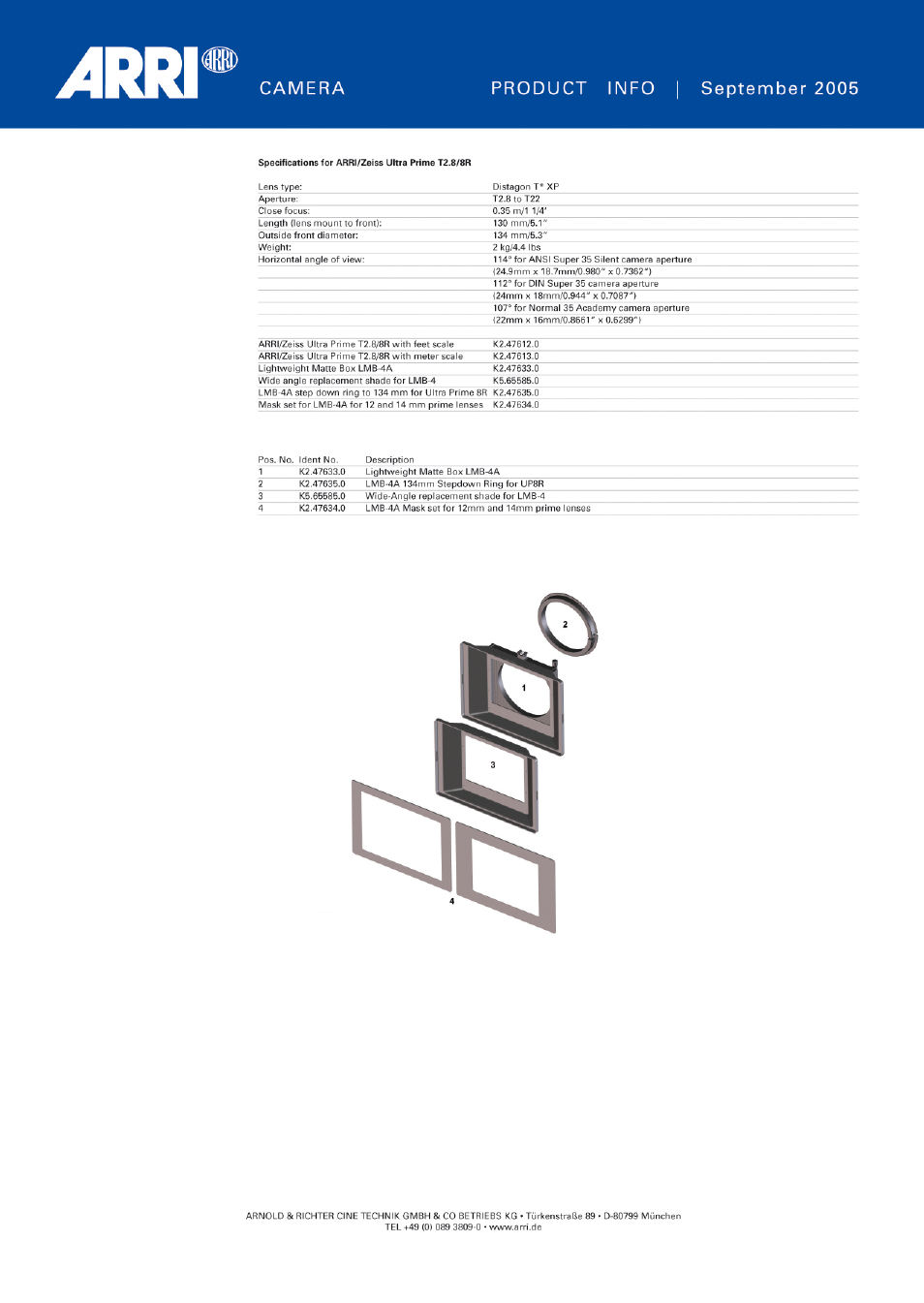 ARRI Ultra Prime T2.8/8R User Manual | Page 4 / 4