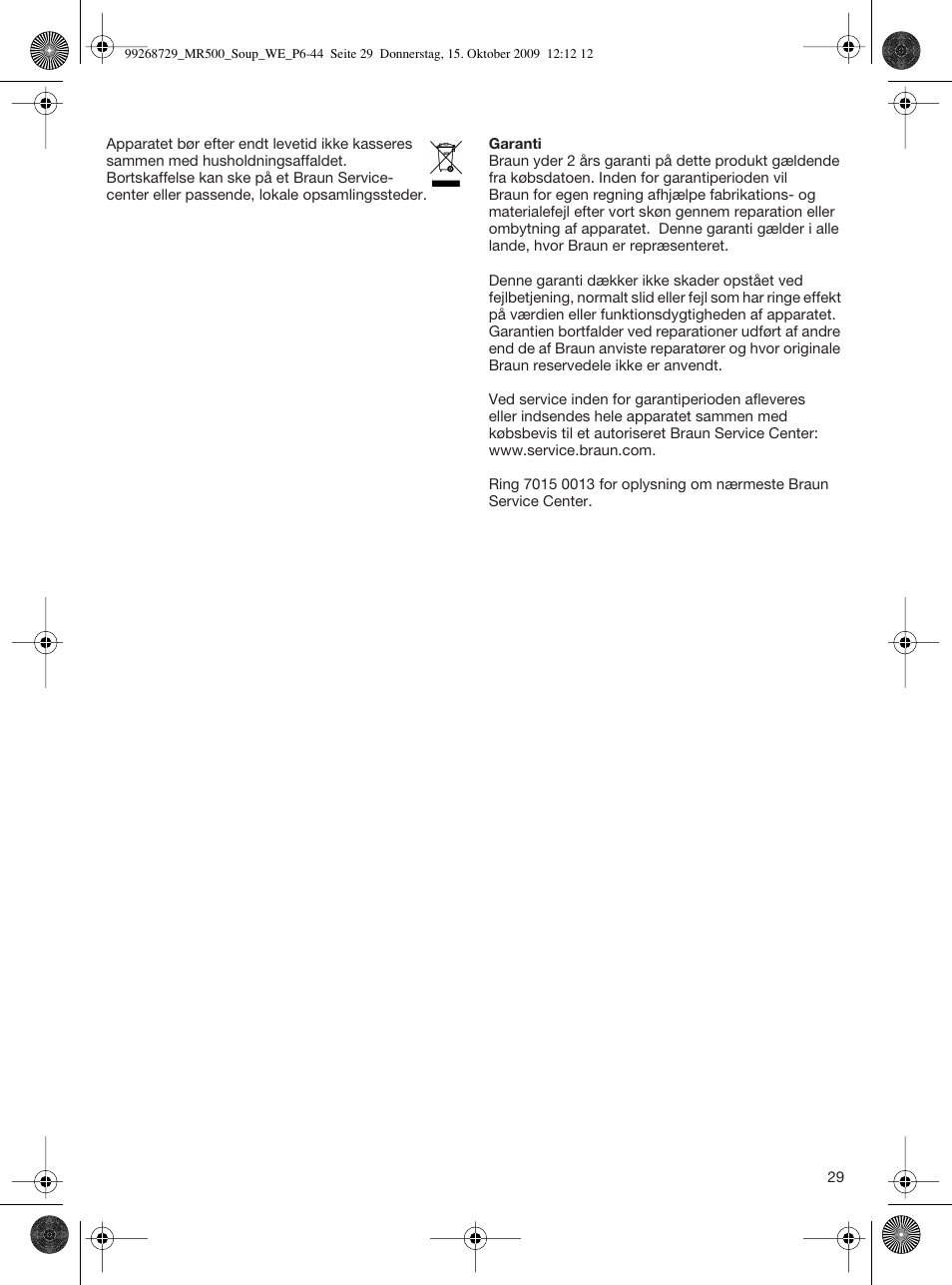 Braun MR 500 Soup User Manual | Page 28 / 40