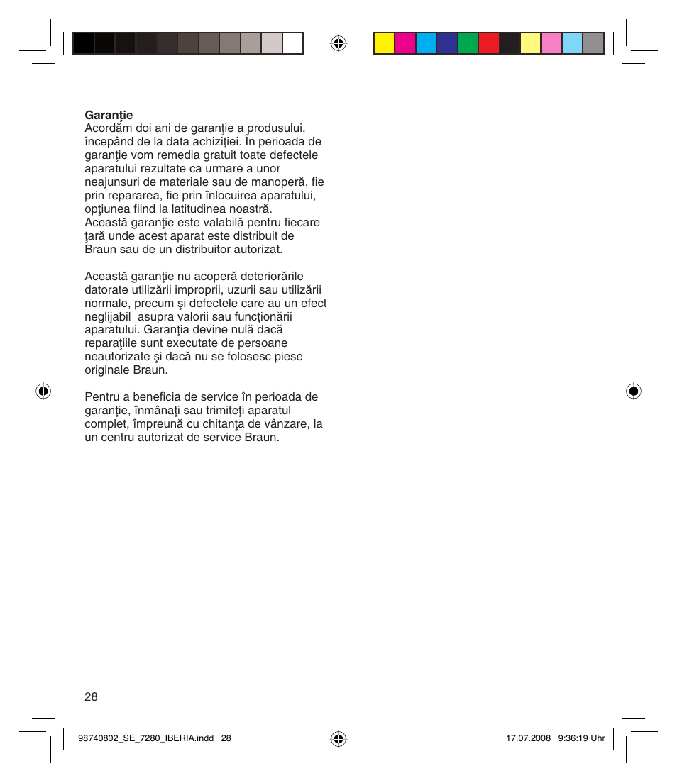 Braun 7280 User Manual | Page 28 / 34