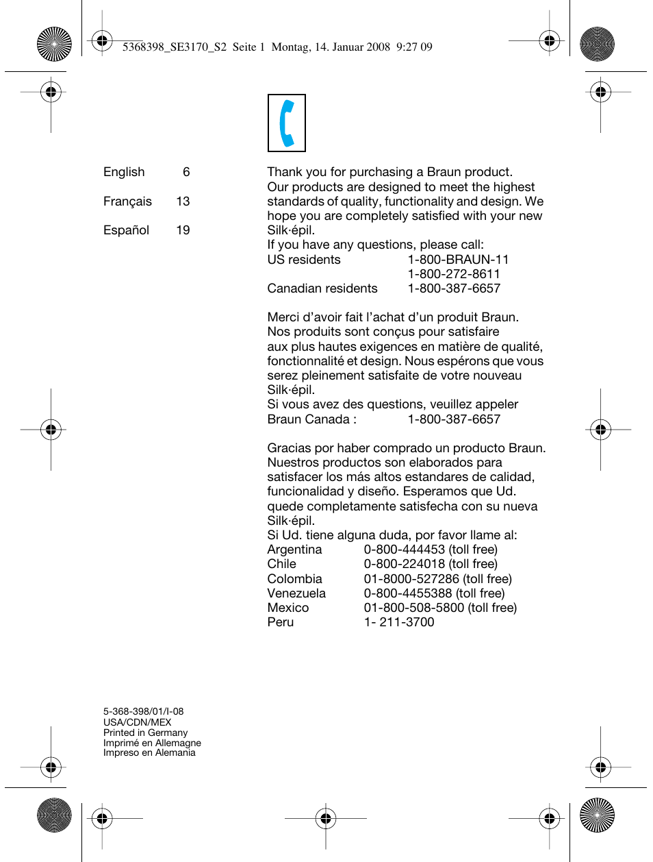 Braun 3170 User Manual | Page 2 / 23