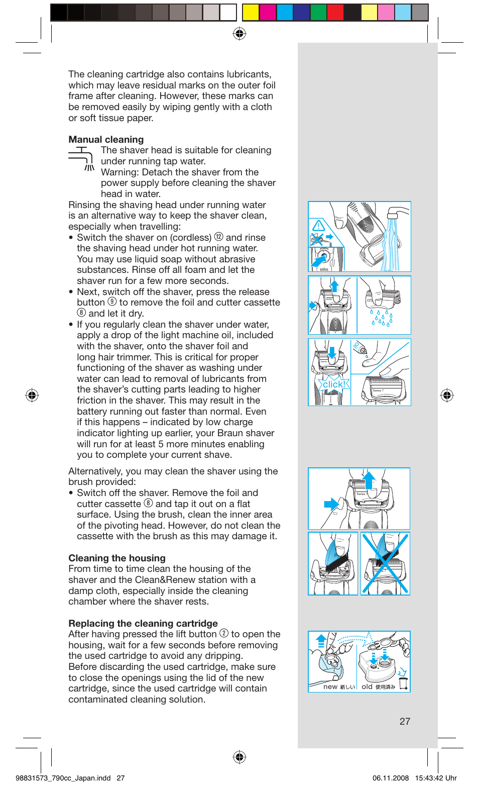 Click | Braun 7 User Manual | Page 27 / 31