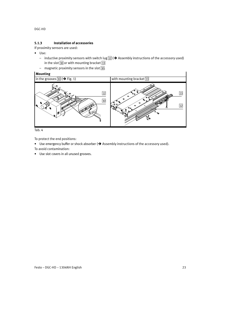 3 installation of accessories | Festo DGC-HD User Manual | Page 23 / 88