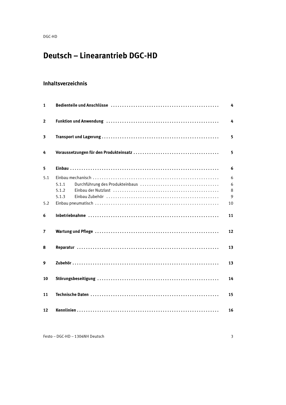 Festo DGC-HD User Manual | Page 3 / 88