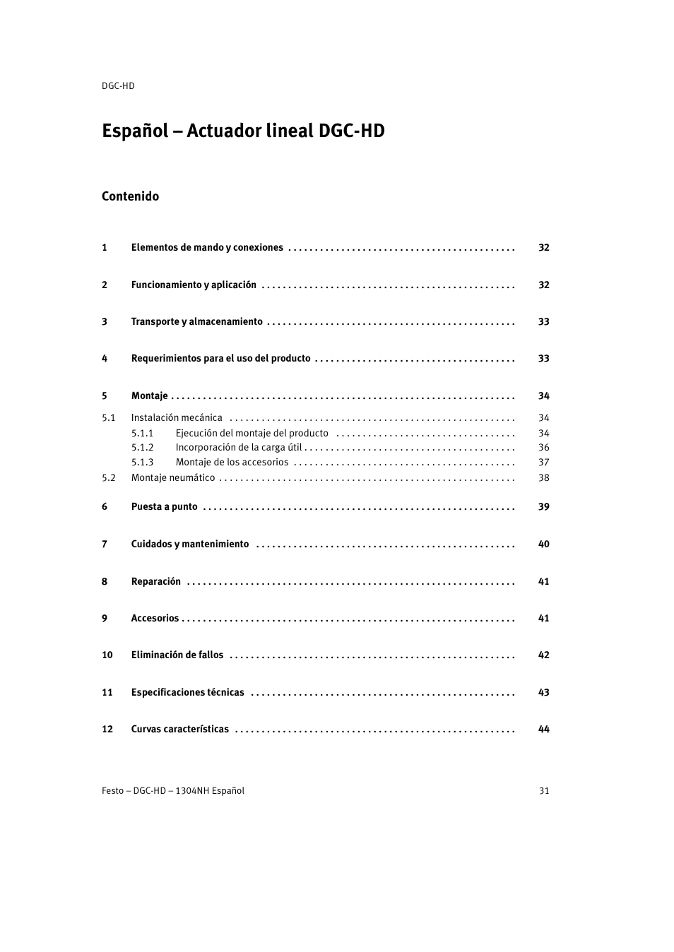 Festo DGC-HD User Manual | Page 31 / 88