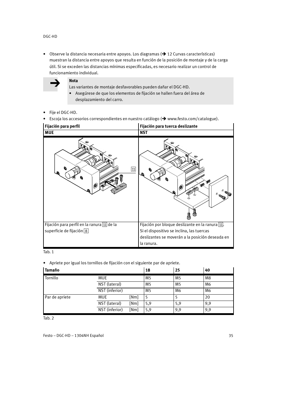 Festo DGC-HD User Manual | Page 35 / 88