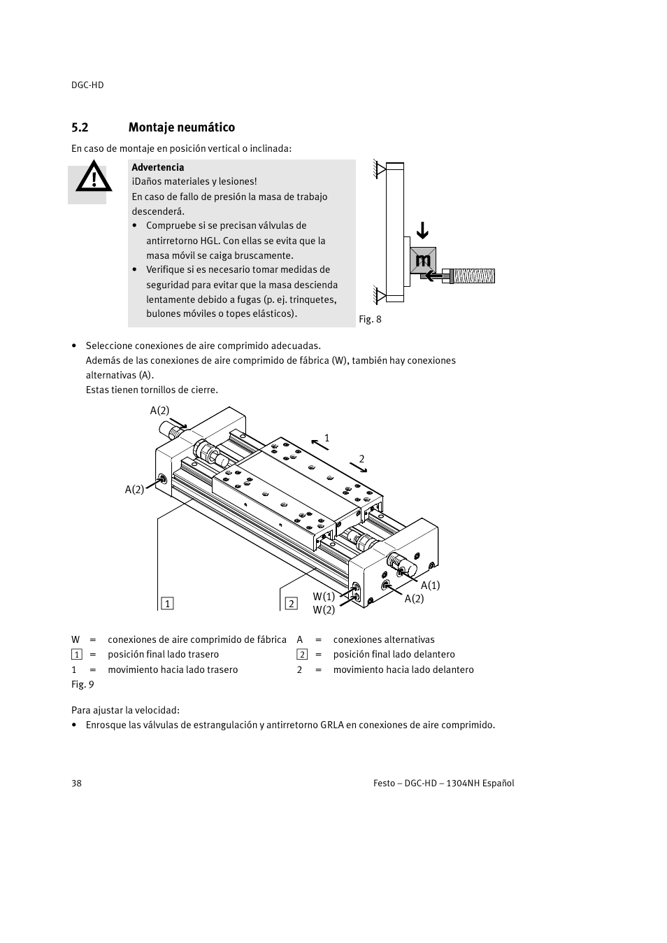 2 montaje neumático | Festo DGC-HD User Manual | Page 38 / 88