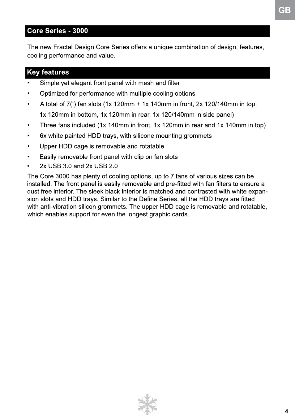 Fractal Design Core 3000 USB 3_0 User Manual | Page 5 / 38