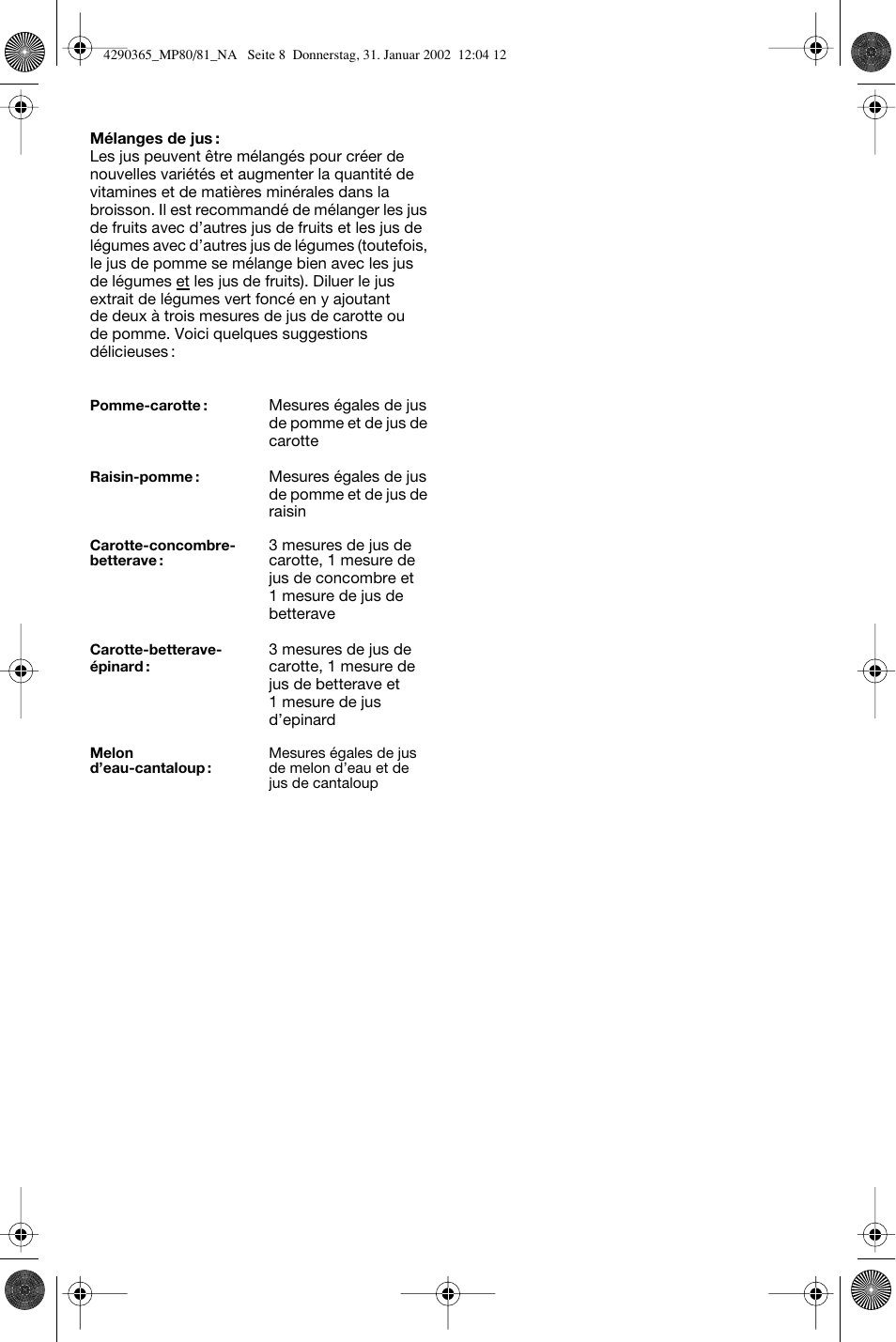 Braun MP 80 User Manual | Page 9 / 14