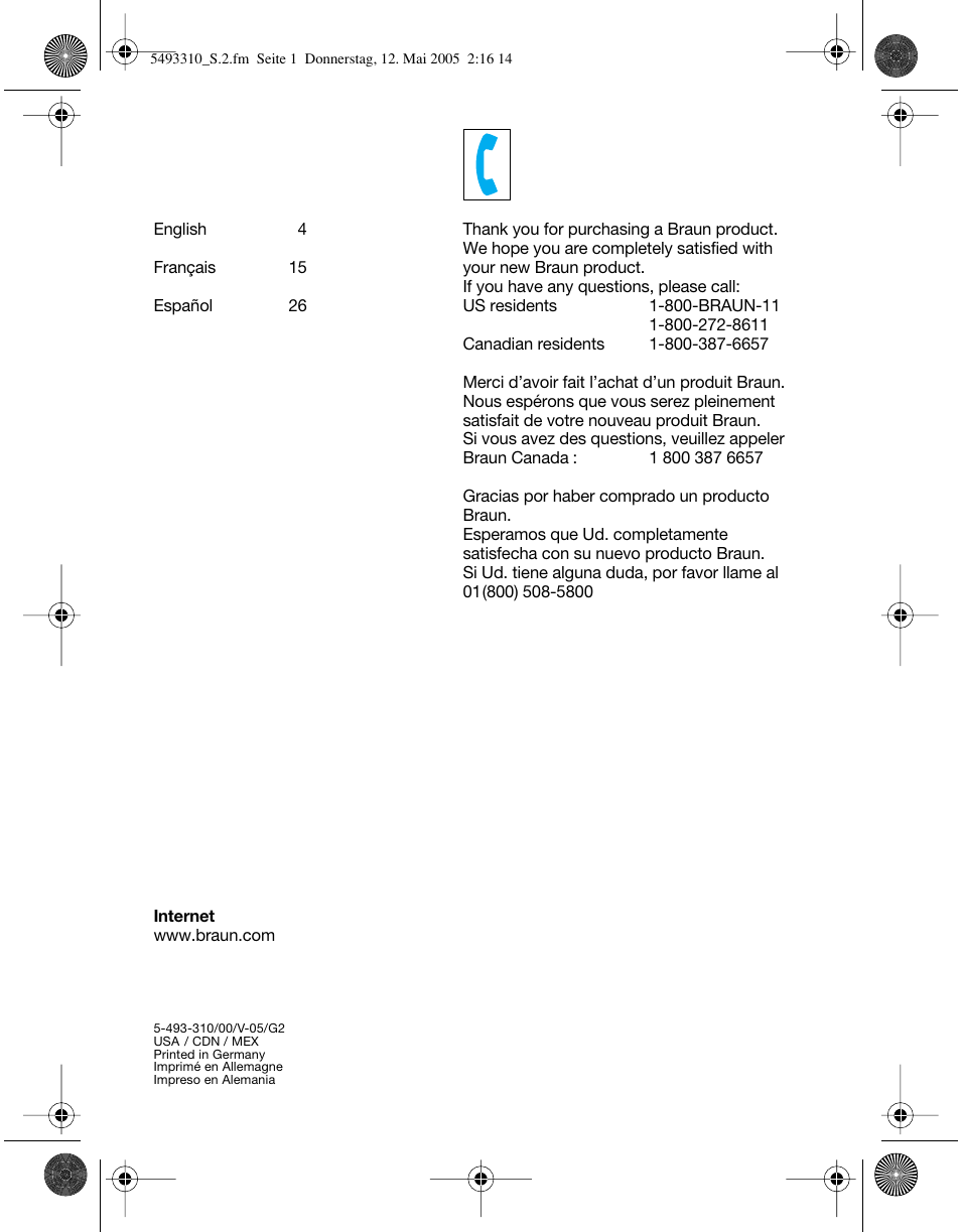 Braun 7526 User Manual | Page 2 / 35