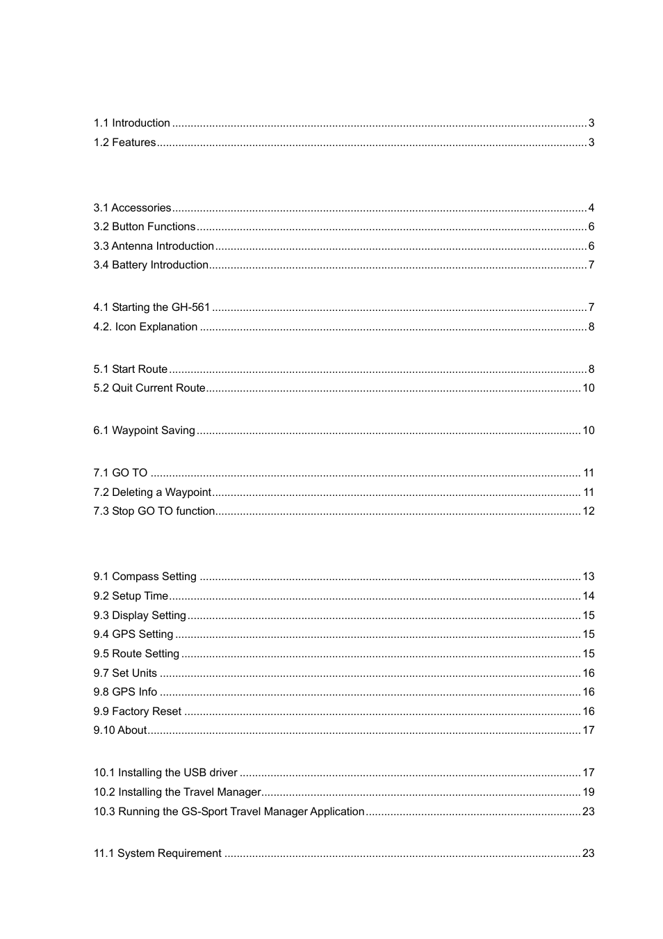 GLOBALSAT GH-561 User Manual User Manual | Page 2 / 48