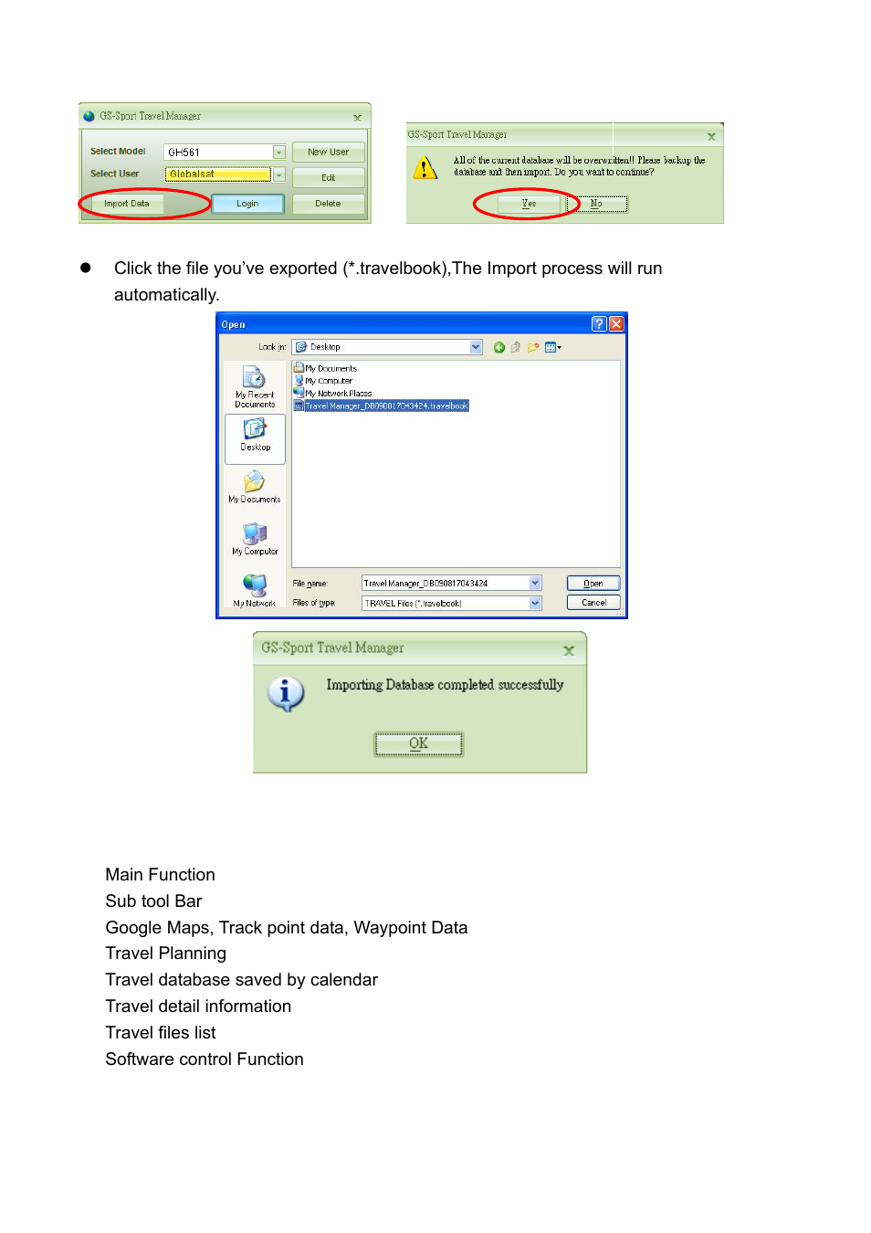 3 travel manager | GLOBALSAT GH-561 User Manual User Manual | Page 26 / 48