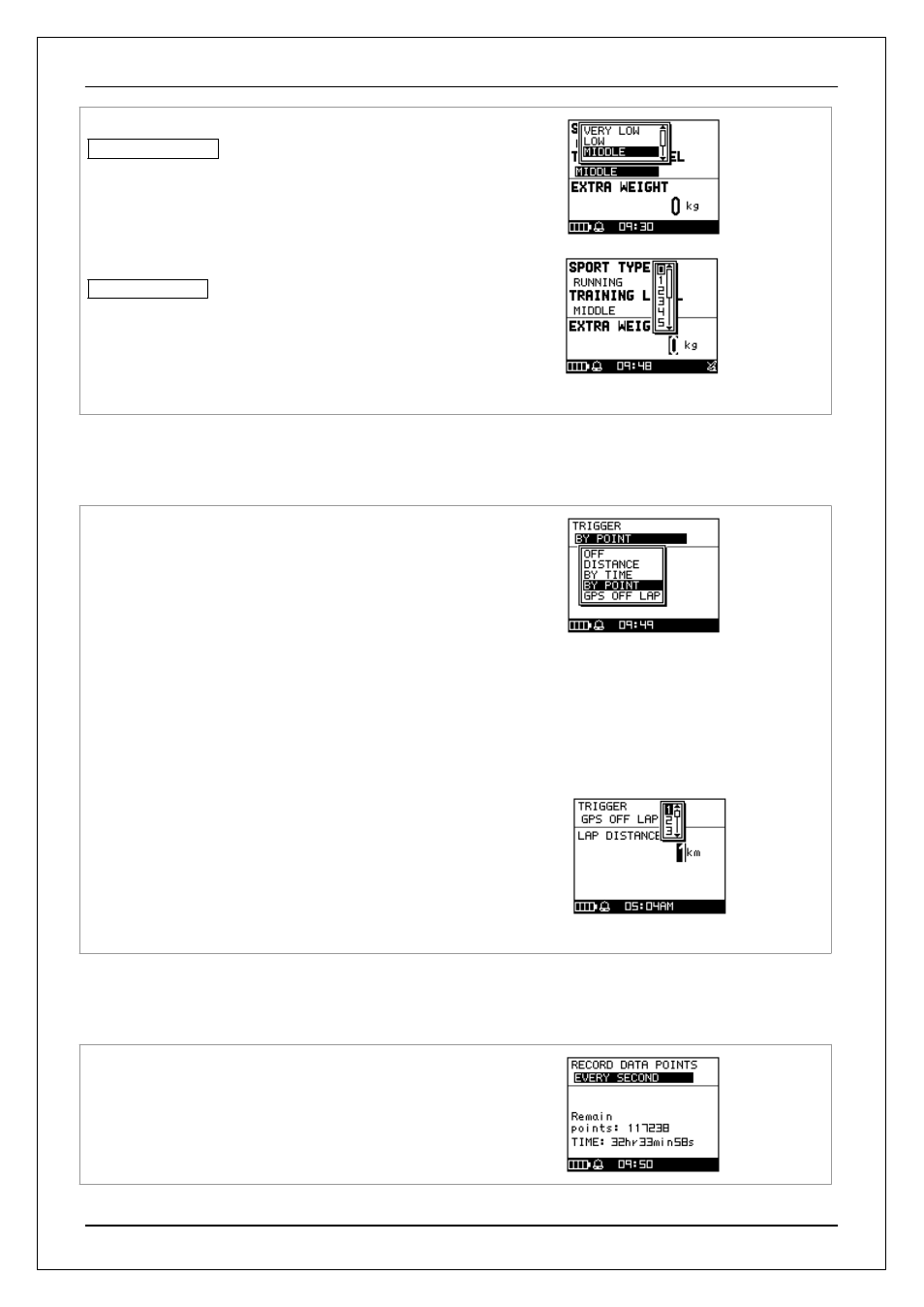 4 lap setting, 5 data recording | GLOBALSAT GH-625XT v3.0 User manual User Manual | Page 24 / 46