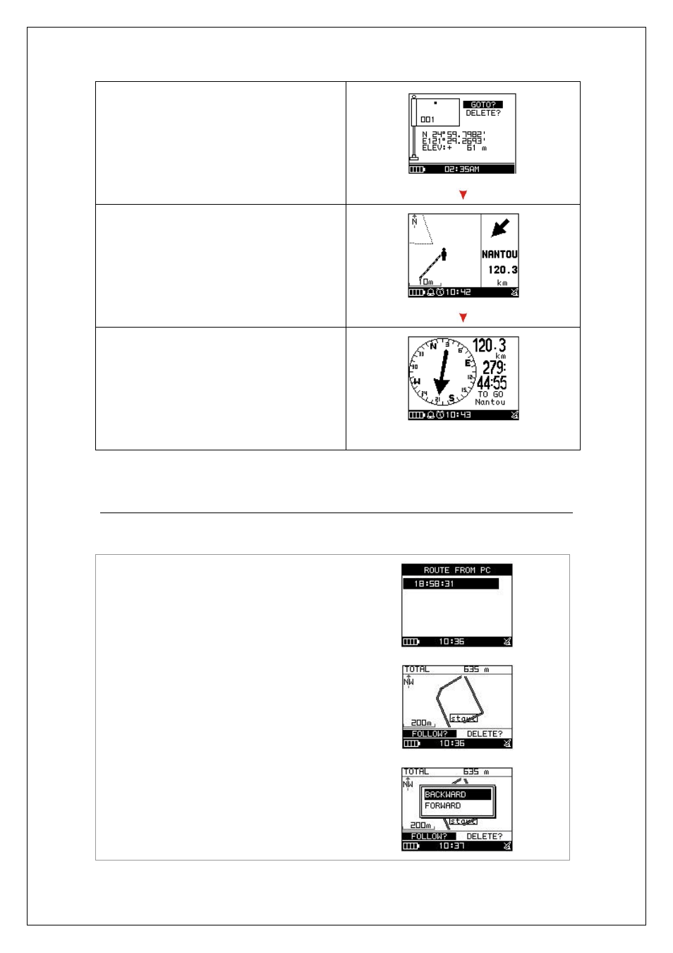 How to use route navigation | GLOBALSAT GH-625XT v3.0 Quick Start User Manual | Page 15 / 17