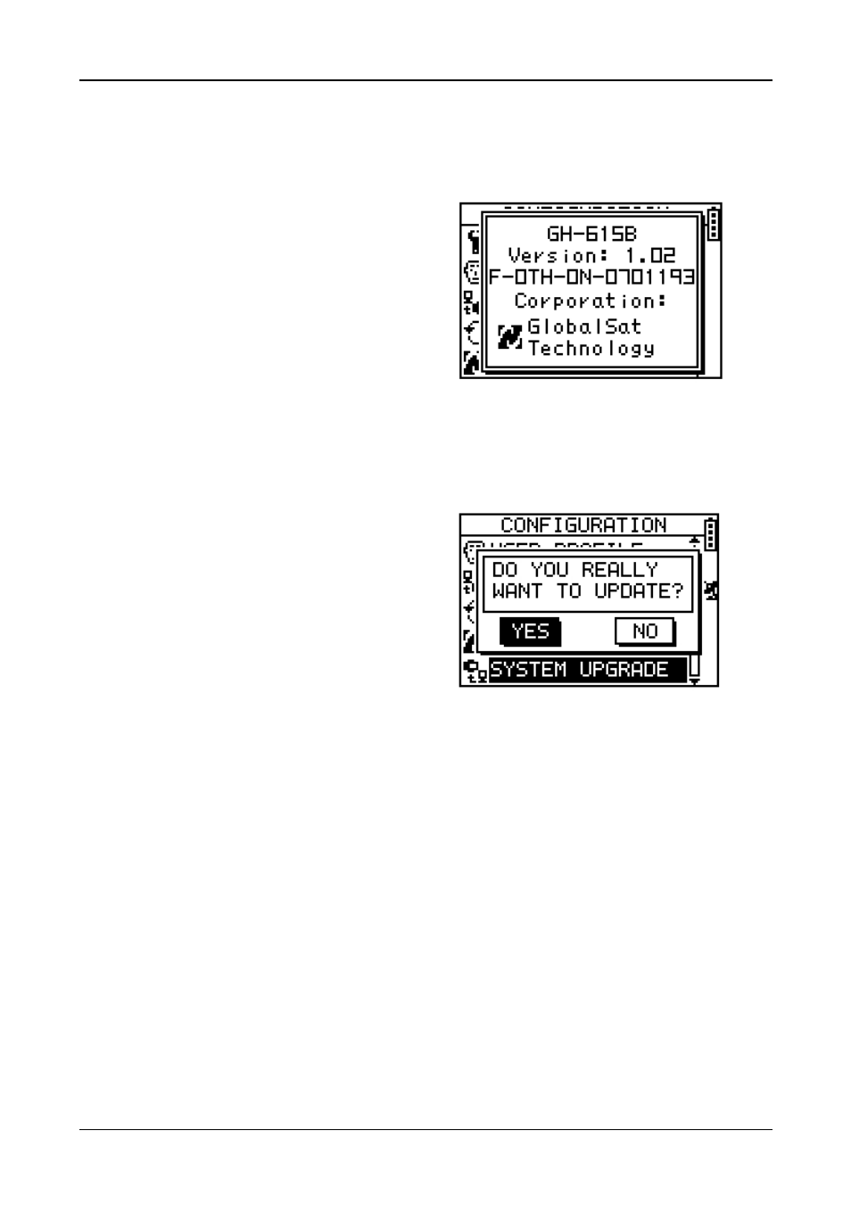 About gh-615, System upgrade | GLOBALSAT GH-615 User Manual User Manual | Page 31 / 52