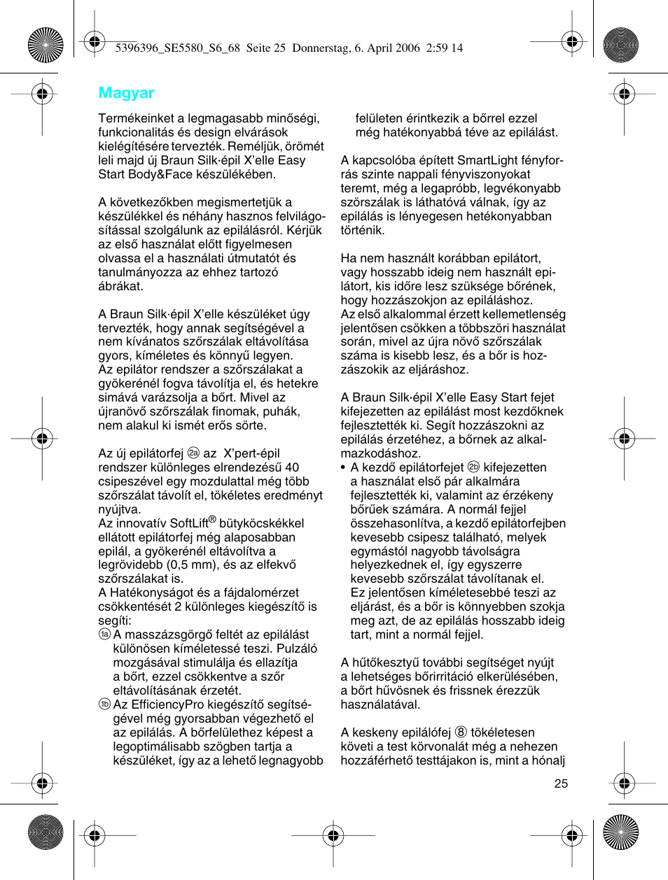 Magyar | Braun 5680 User Manual | Page 24 / 67