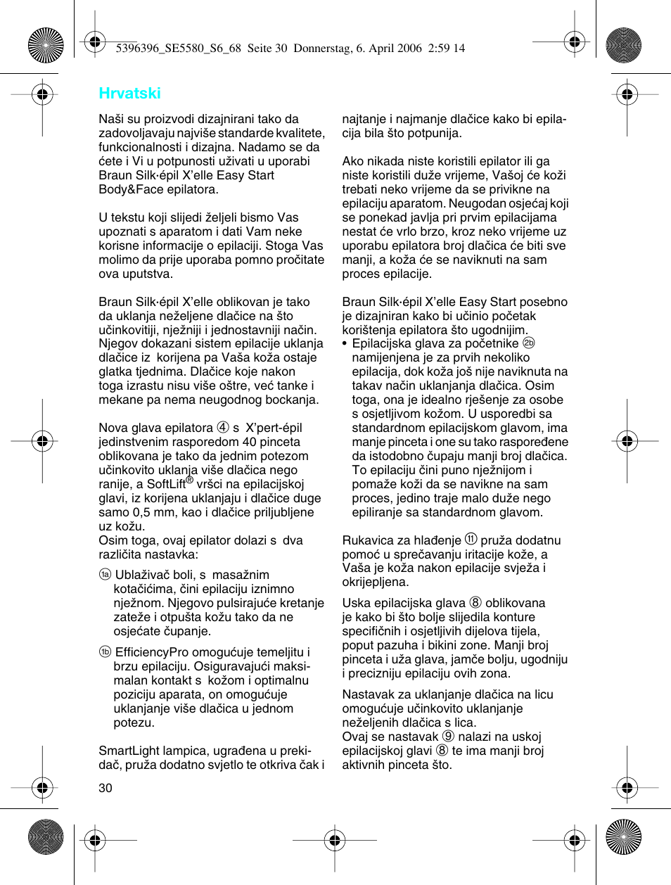 Hrvatski | Braun 5680 User Manual | Page 29 / 67