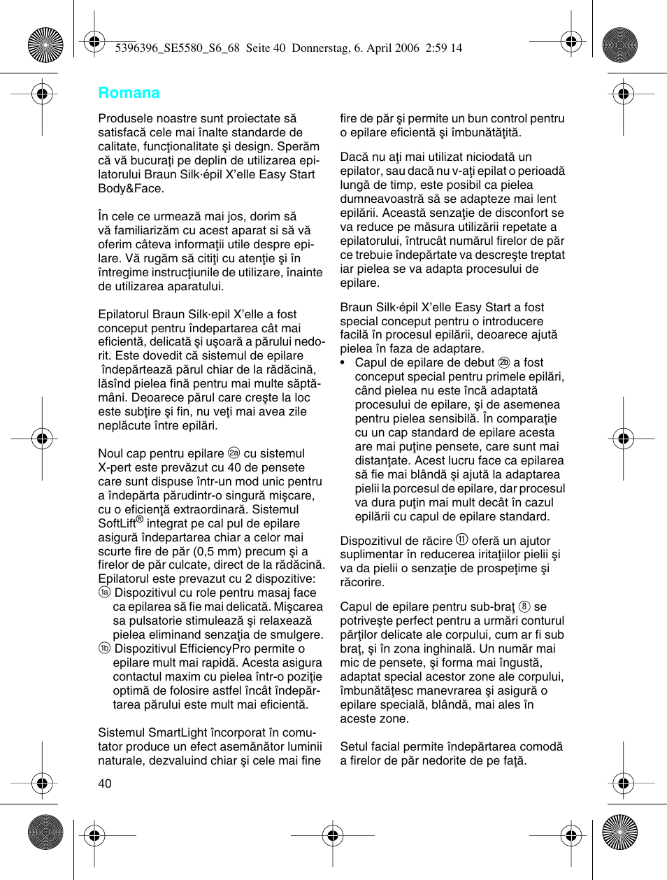 Romana | Braun 5680 User Manual | Page 39 / 67