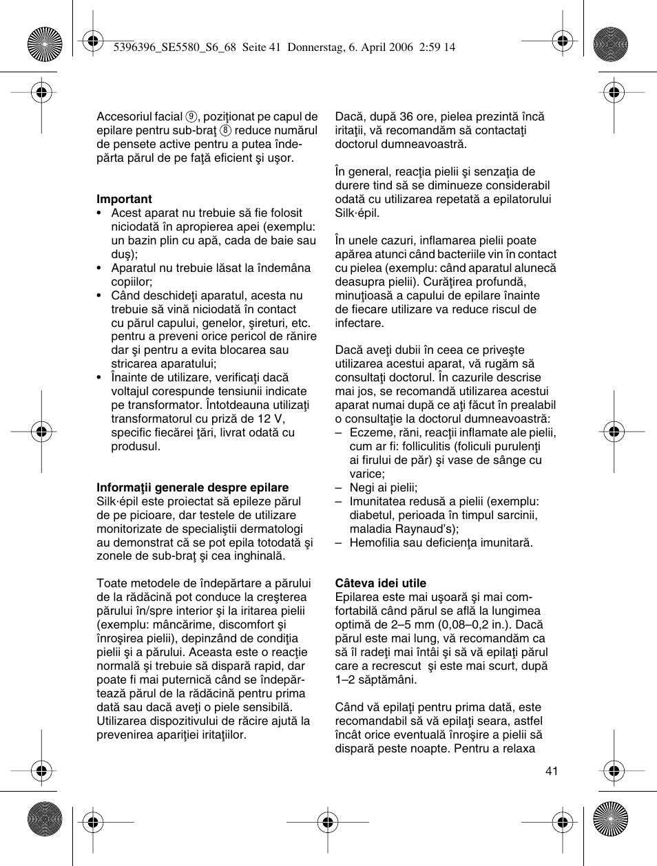 Braun 5680 User Manual | Page 40 / 67