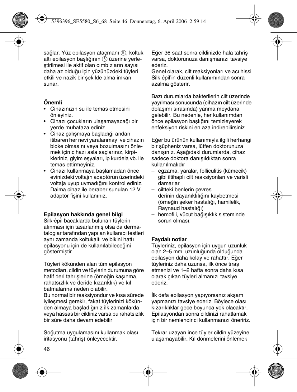 Braun 5680 User Manual | Page 45 / 67