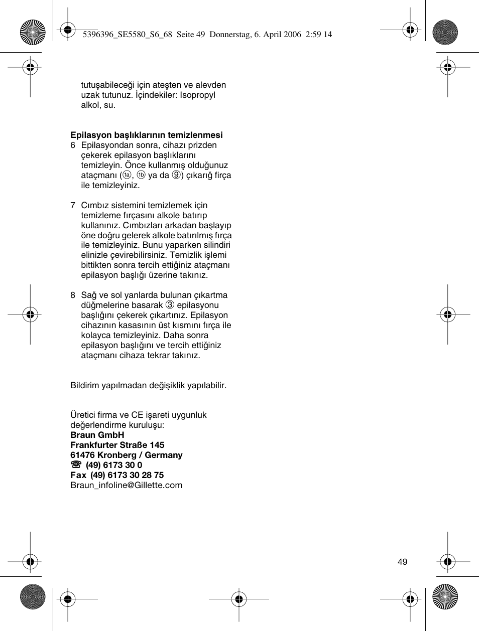 Braun 5680 User Manual | Page 48 / 67