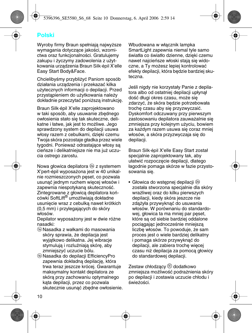 Polski | Braun 5680 User Manual | Page 9 / 67