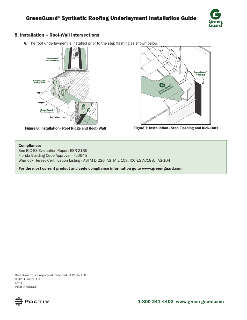 Greenguard, Synthetic roofing underlayment installation guide | GreenGuard Synthetic Roofing Underlayment User Manual | Page 4 / 4