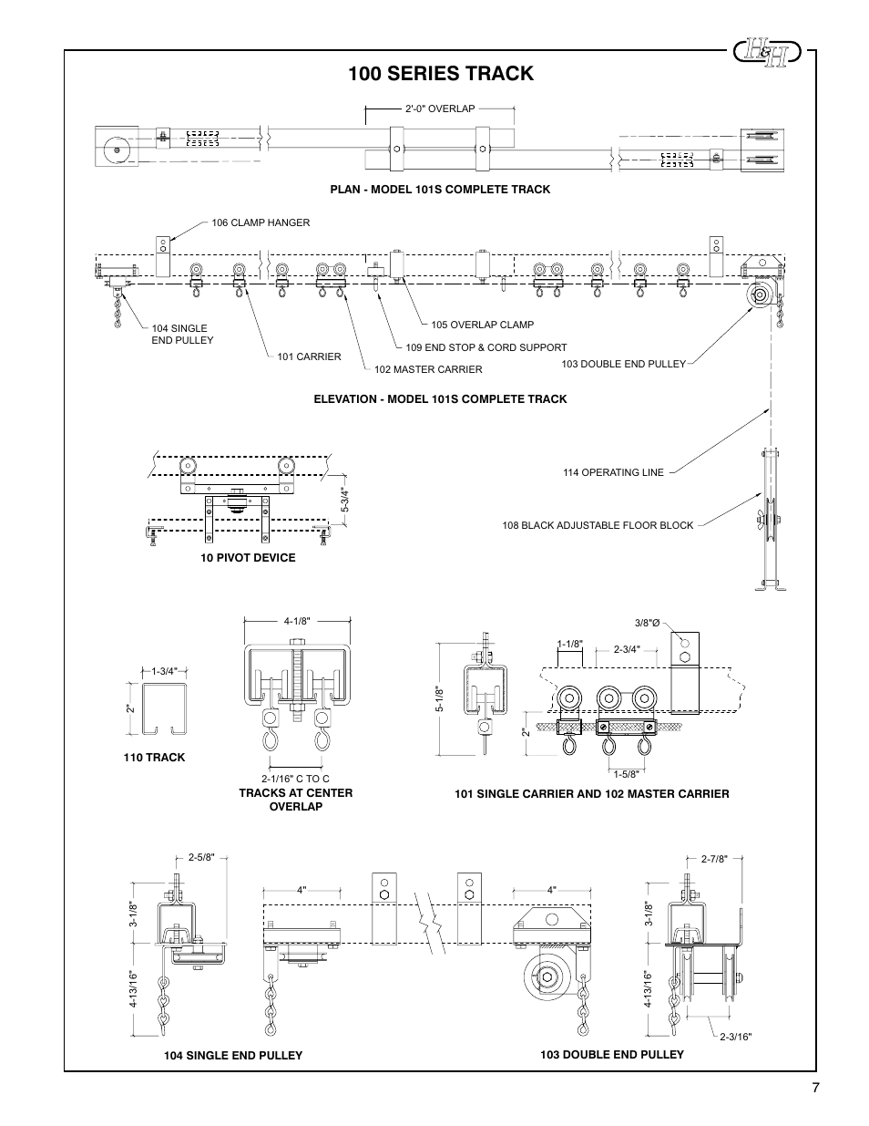 100 series track | H&H Specialties 100 Series Track Installation Instructions User Manual | Page 7 / 7