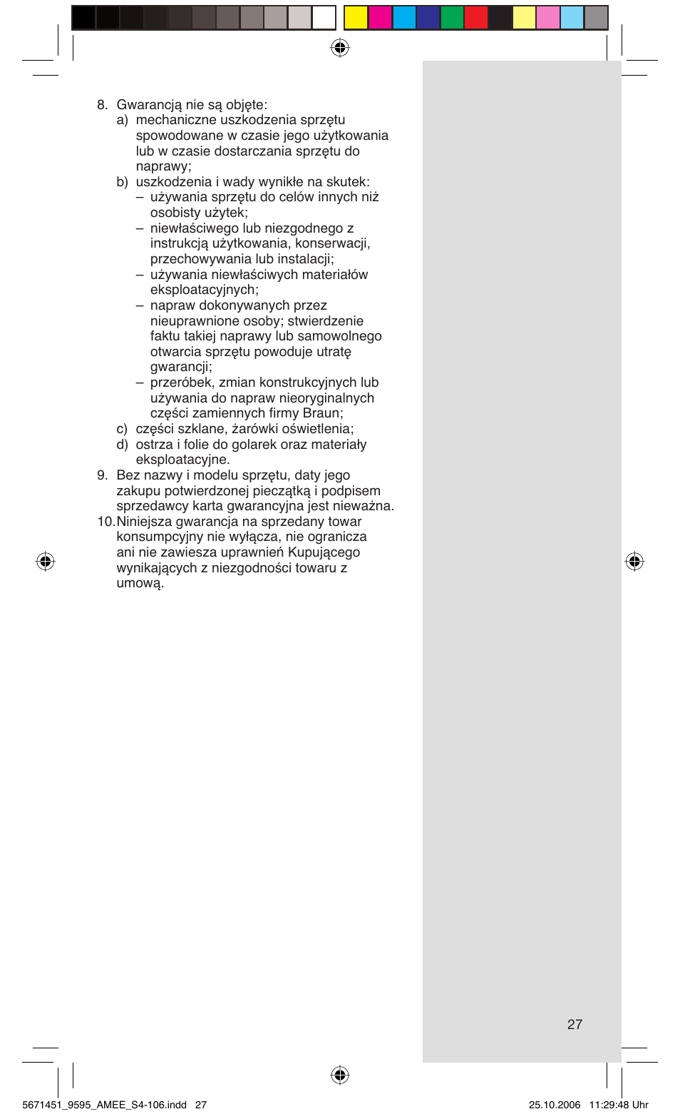 Braun 5671 User Manual | Page 26 / 104