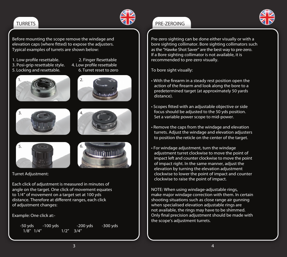 Riflescope manual english3 | Hawke Optics Sport HD 4x40 User Manual | Page 3 / 7