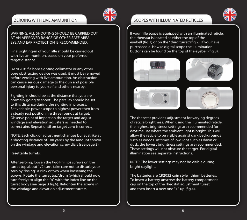 Riflescope manual english4 | Hawke Optics Sport HD 4x40 User Manual | Page 4 / 7