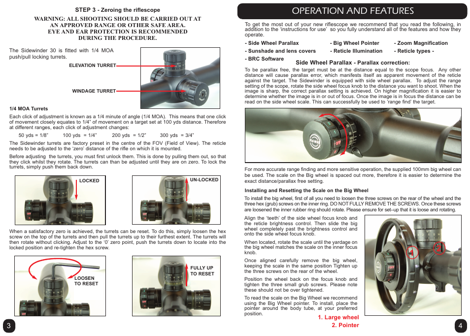 Operation and features | Hawke Optics Sidewinder 30 SF 8-32x56 User Manual | Page 4 / 4